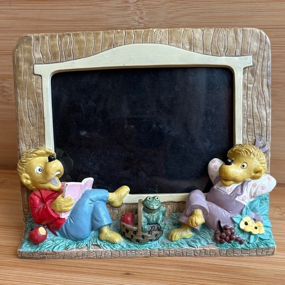 Vintage 1991 Princess House Berenstain Bears 3D Picture Frame 3.5” x 5” Photo